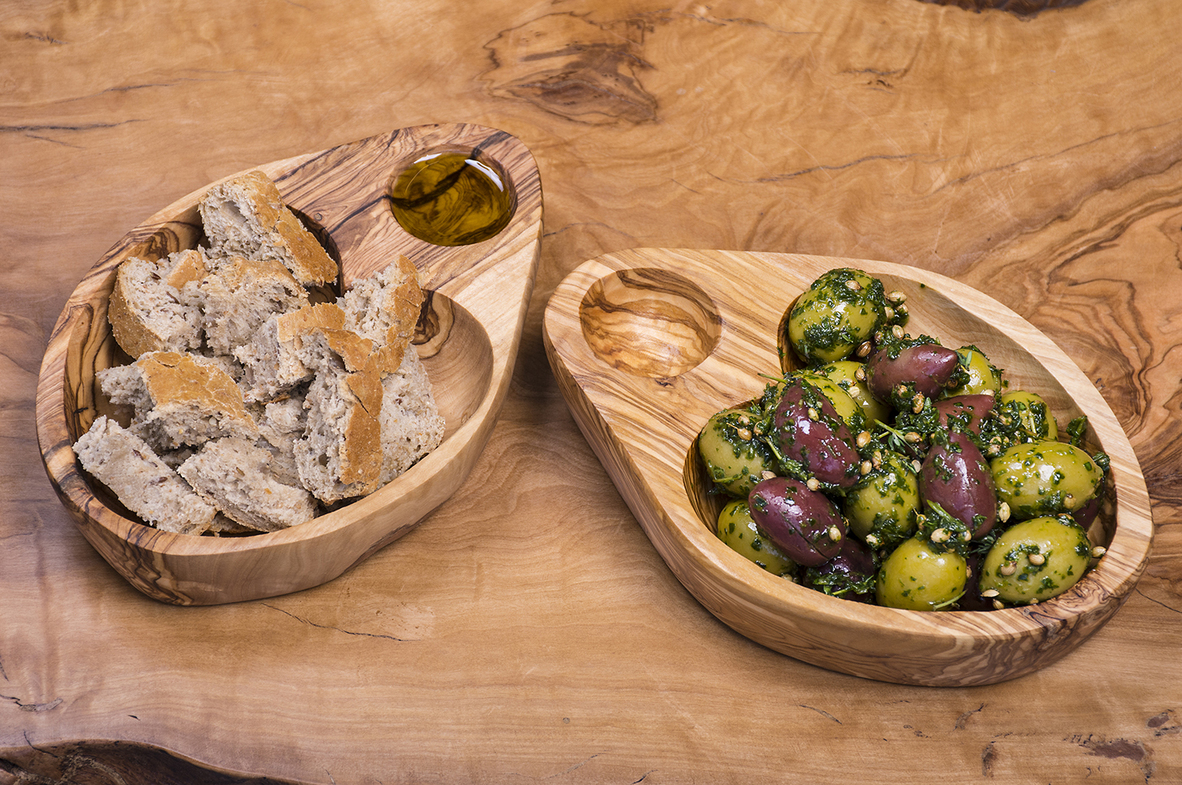 large olive wood dish Borough Olives