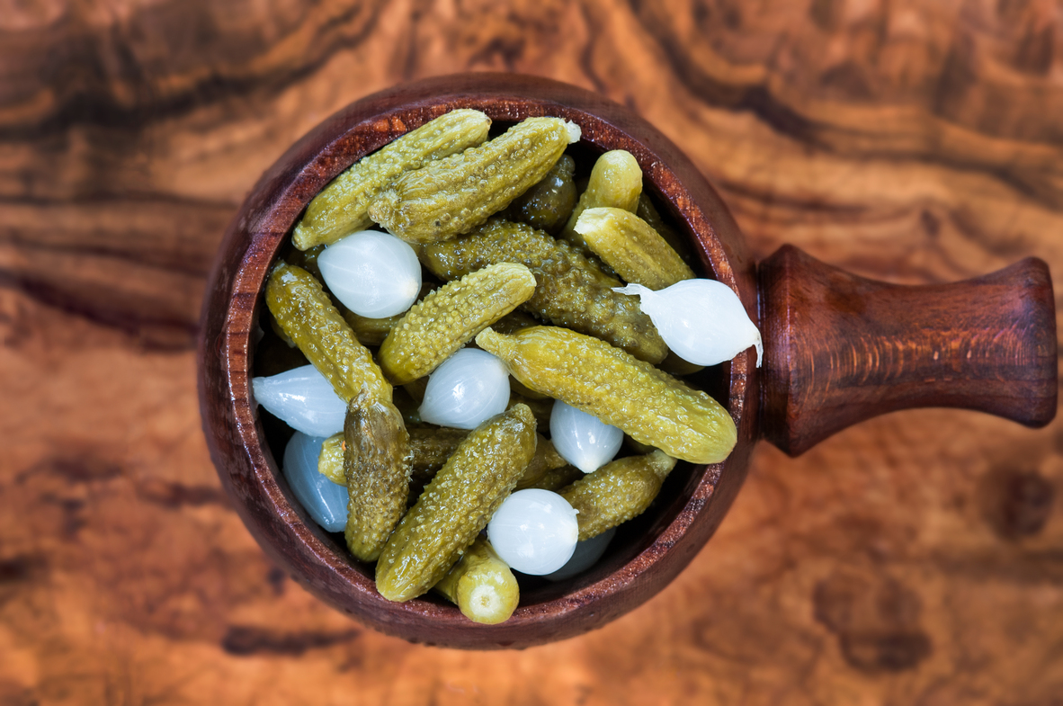 Cornichons infused with oninios,Wine Vinigar and Mustard seeds Cornichons infused with oninios,Wine Vinigar and Mustard seeds